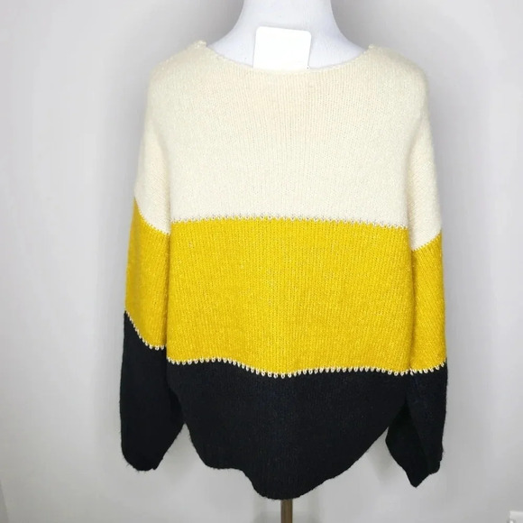 NWT Elan Colorblock V-neck Sweater S - Picture 5 of 8